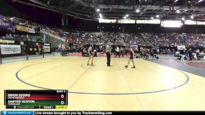 3A 98 lbs Champ. Round 1 - Simon Eddins, South Fremont vs Sawyer Huston, Timberlake