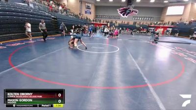 150 lbs Quarterfinal - Kolten Oborny, Conroe Woodlands College Park vs Mason Gordon, Prosper