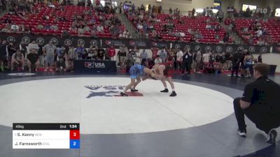 45 kg Semis - Sean Kenny, New Jersey vs Justin Farnsworth, Steller Trained Wrestling