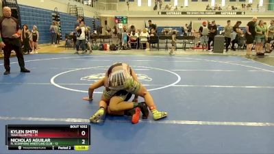 130 lbs Cons. Semi - Kylen Smith, Team Palmetto vs Nicholas Aguilar, FL Scorpions Wrestling Club