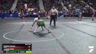 90 lbs Cons. Semi - Carson Ross, St. Francis vs Tayden Mahan, Derby