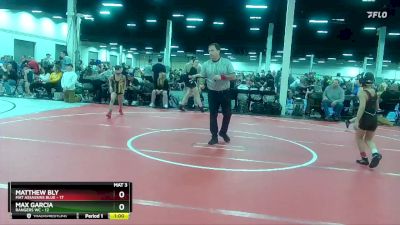 72 lbs Round 5 (10 Team) - Matthew Bly, Mat Assassins Blue vs Max Garcia, Rangers WC