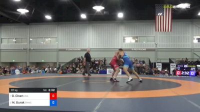 97 kg Quarterfinal - Daniel Olsen, Unattached vs Micah Burak, Titan Mercury Wrestling Club