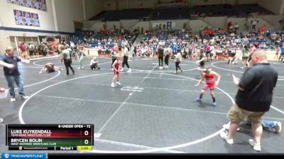 72 lbs Semifinal - Brycen Bolin, West Wateree Wrestling Club vs Luke Kuykendall, Team Bear Wrestling Club