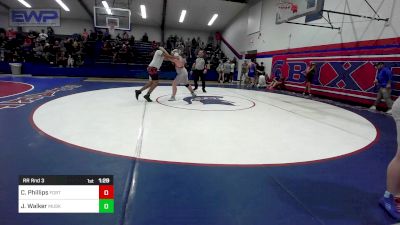 155-170 lbs Rr Rnd 3 - Cale Phillips, Fort Gibson vs Jayce Walker, Muskogee