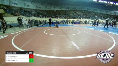 55 lbs Consi Of 8 #2 - Colt Topping, Smith Wrestling Academy vs Decklyn Bosarge, Tuttle Wrestling Club