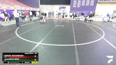 160 lbs Semifinal - Damarion Ross, IA vs Samuel Richardson, MO