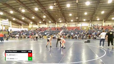 85 lbs 3rd Place Match - Oakley Jones, Bear River Junior High Wrestling Club vs Kaia Johnson, Ridgeline Wrestling