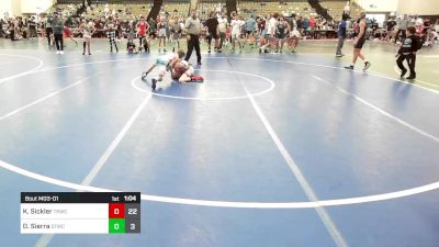 97 lbs Rr Rnd 1 - Kevin Sickler, Toms River Wrestling Club vs Dylan Sierra, Shore Thing Surf