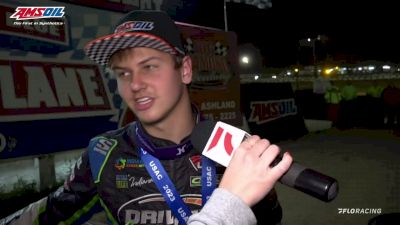 Emerson Axsom Reacts After First USAC Eastern Storm Win At Big Diamond Speedway