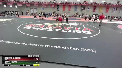 133 lbs Cons. Round 2 - Karter Guzman, Coe vs Gavin Hilyar, Augsburg