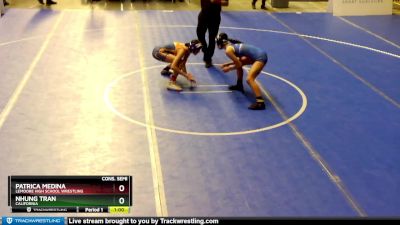 100 lbs Cons. Semi - Patrica Medina, Lemoore High School Wrestling vs Nhung Tran, California