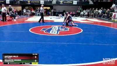 7A-120 lbs Semifinal - Brandon Higgins, Camden County vs Antonio Mills, Mill Creek