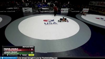 71 lbs 3rd Place Match - Manuel Cacoilo, Daniel Cormier Wrestling Club vs Lennox Cruzat, Mad Dawg Wrestling Club