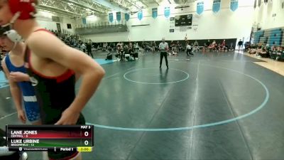 165 lbs Round 1 (3 Team) - Luke Urbine, Broomfield vs Lane Jones, Central