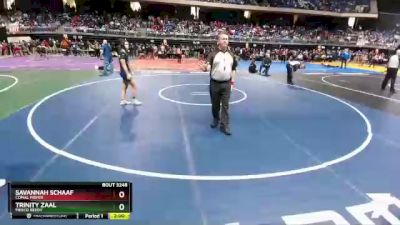 5A 120 lbs Semifinal - Savannah Schaaf, Comal Pieper vs Trinity Zaal, Frisco Reedy