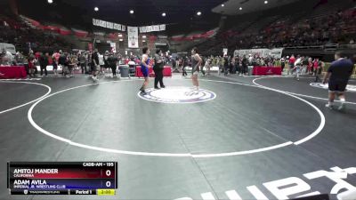 195 lbs Quarterfinal - Amitoj Mander, California vs Adam Avila, Imperial Jr. Wrestling Club