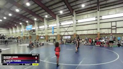 60 lbs Cross Bracket (8 Team) - Summer Jones, Oklahoma vs Blakelee Turner, Utah 1