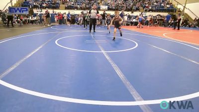 55 lbs Round Of 16 - Waylon Ward, Warner Eagles Youth Wrestling vs Jayce Clayton, Pryor Tigers