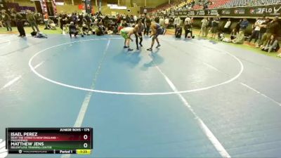 175 lbs Semifinal - Isael Perez, Beat The Streets New England - Providence vs Matthew Jens, Relentless Training Center