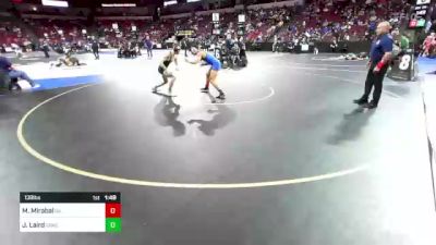 138 lbs Round Of 32 - Moses Mirabal, Gilroy (CC) vs Josiah Laird, Grace Davis (SJ)