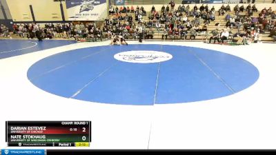 165 lbs Champ. Round 1 - Nate Stokhaug, University Of Wisconsin-Oshkosh vs Darian Estevez, University Of Chicago