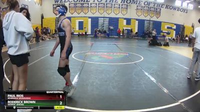 106 lbs Quarterfinal - Roderick Brown, George Jenkins vs Paul Rios, Riverview (Riverview)