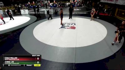 130 lbs Cons. Round 2 - Chris Lin, California Grapplers vs Cole Millan, Delta Wrestling Club