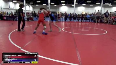 165 lbs Placement Matches (8 Team) - Drezdyn Ballard, Texas vs Drew Adams, Alabama