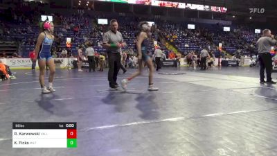 96 lbs Consy 6 - Riley Karwowski, Valley View vs Kyleigh Ficks, Milton