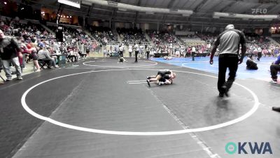 43 lbs Final - Hudson Waag, Keystone Wrestling Club vs Teagan Eichhorn, Vinita Kids Wrestling