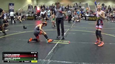 82 lbs Round 4 (6 Team) - Vincent Englese, Belding Orange vs Colton Zabinski, Backyard Brawlers