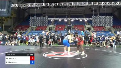 285 lbs Cons 16 #2 - Wilbert Martin, Texas vs Koen Mattern, Washington