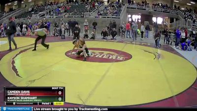 70 lbs Cons. Round 5 - Kayson Shamhart, Klamath Basin Warriors Wrestli vs Camden Davis, Hermiston Wrestling