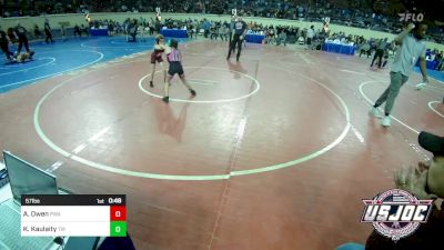 57 lbs Consi Of 8 #2 - Abby Owen, Perry Wrestling Academy vs Kinsley Kaulaity, Tuttle Wrestling