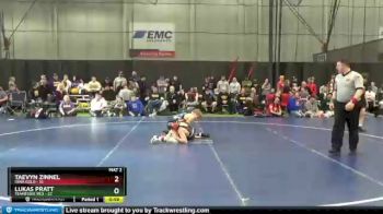 125 lbs Quarterfinals (8 Team) - Taevyn Zinnel, Iowa Gold vs Lukas Pratt, Tennessee Red