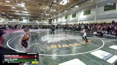 65 lbs Quarterfinal - Braytin Gaer, Stanley County vs Oliver Umlauf, Dakota Boyz Wrestling Club