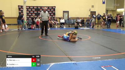 95 lbs Rr Rnd 1 - Olympic Serrao, K8 Team Round-Up vs Brody Locke, K8 Ride Out