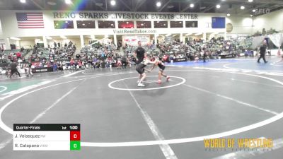 70 lbs Quarterfinal - Jeremiah Velasquez, RedWave Wrestling vs Raymond Catapano, VHW/JK