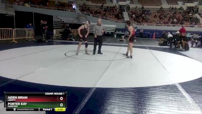 D1-138 lbs Champ. Round 1 - Porter Kay, Maricopa vs Aiden Brian, Liberty