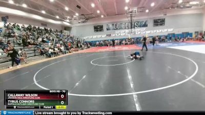 70 lbs 5th Place Match - Tyrus Connors, Buffalo Outlaws Wrestling Club vs Callaway Wilson, Jackson Hole Wrestling Club