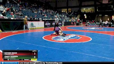 4A-144 lbs Cons. Semi - Hayden Biggs, Cherokee Bluff vs Owen Warren, Central (Carroll)