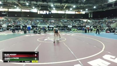 120 lbs Cons. Round 4 - Isabella Facer, Wasatch vs Bliss Moody, Douglas