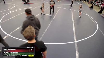 Round 2 - Alana Meyering, Apple Valley Wrestling Club vs Miela Larson, Minnesota