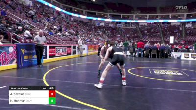 133 lbs Quarterfinal - Jack Kazalas, Quaker Valley vs Hudson Hohman, Grove City