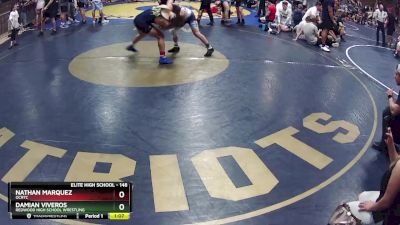 148 lbs Cons. Round 3 - Nathan Marquez, OCRTC vs Damian Viveros, Redwood High School Wrestling