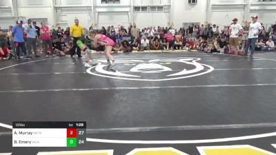 131 lbs Pools - Adriana Murray, Metro All-Stars vs Bailey Emery, Valkyrie Girls WC