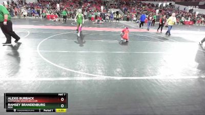 125 lbs Cons. Round 4 - Ramsey Brandenburg, RGW vs Alexis Burback, Hustisford Wrestling Club