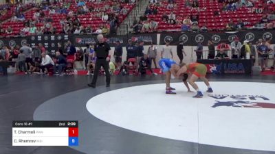 65 kg Cons 16 #1 - Tyson Charmoli, Pinnacle Wrestling Club vs Cole Rhemrev, Indiana RTC