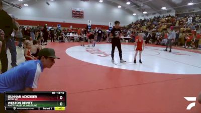 46-46 lbs Round 3 - Weston Devitt, Platte Valley Jr. Wrestling vs Gunnar Achziger, Eaton WC